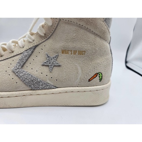 Converse x Bugs Bunny Pro Leather High Top Mens 6 Womens 7.5 Gray Orange - Picture 4 of 13
